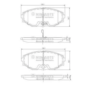 Гальмiвнi колодки дисковi NIPPARTS J3601074