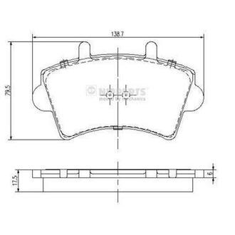 Гальмiвнi колодки дисковi NIPPARTS J3601079