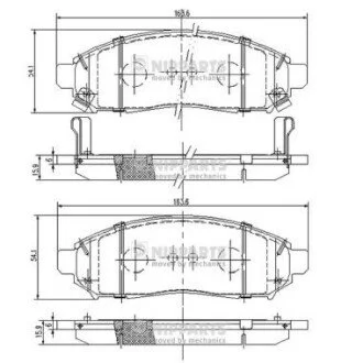 Гальмiвнi колодки дисковi NIPPARTS J3601095