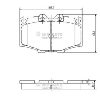 Тормозные колодки дисковые NIPPARTS J3602036