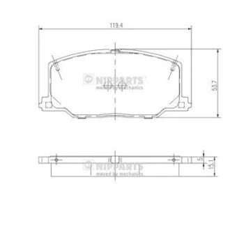 Тормозные колодки P Toyota Camry,Carina,Celica 86-93 NIPPARTS J3602037