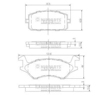 Тормозные колодки дисковые NIPPARTS J3602041