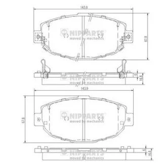 Гальмiвнi колодки дискові NIPPARTS J3602087