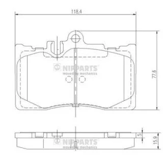 Гальмiвнi колодки дисковi NIPPARTS J3602111