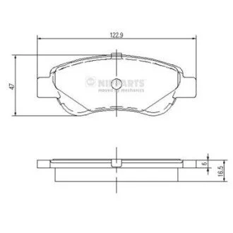 Гальмівні колодки, дискове гальмо (набір) NIPPARTS J3602122