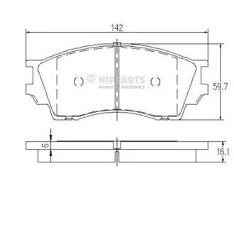 Тормозные колодки дисковые NIPPARTS J3603040
