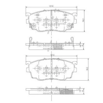 Гальмiвнi колодки дисковi NIPPARTS J3603051