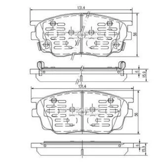 Гальмiвнi колодки дисковi NIPPARTS J3603055