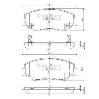 Гальмiвнi колодки дисковi NIPPARTS J3604061