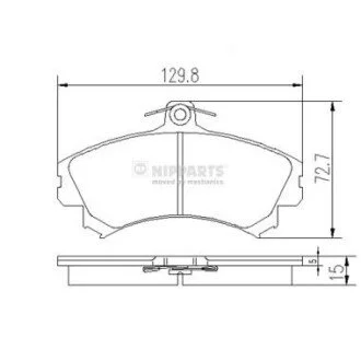 Гальмівні колодки, дискове гальмо (набір) NIPPARTS J3605036