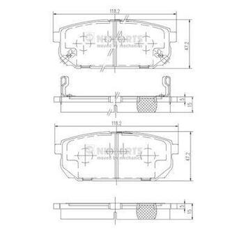 Гальмiвнi колодки дискові NIPPARTS J3610305