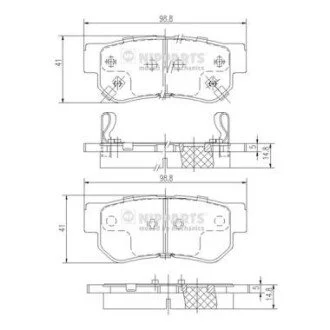 Гальмiвнi колодки дисковi NIPPARTS J3610509