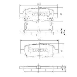 КОЛОДКИ ТОРМ ЗАДН ДИСК NIPPARTS J3611044