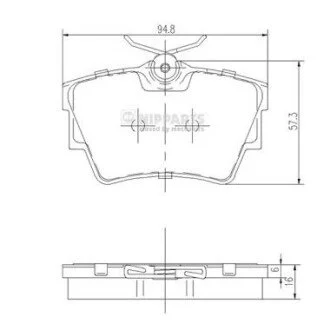 Колодки задние NIPPARTS J3611047