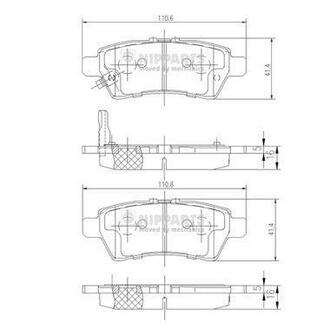 Гальмiвнi колодки дисковi NIPPARTS J3611050