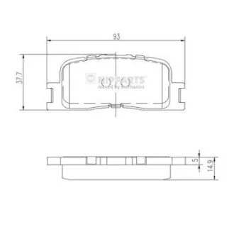 Гальмiвнi колодки дисковi NIPPARTS J3612024