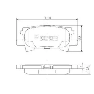 Тормозные колодки дисковые NIPPARTS J3612031