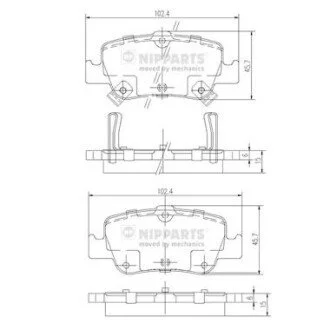 Гальмiвнi колодки дискові NIPPARTS J3612033