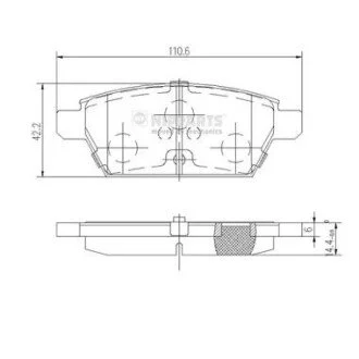 Гальмiвнi колодки дисковi NIPPARTS J3613019