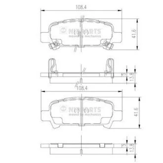 Тормозные колодки дисковые NIPPARTS J3617002