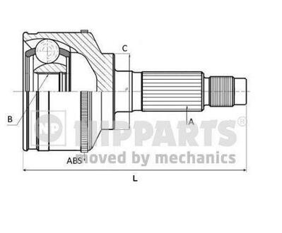 К-т шарнiрний привiдного валу NIPPARTS N2822143