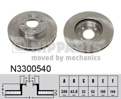Гальмiвнi диски NIPPARTS N3300540