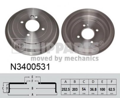 Гальмiвнi барабани NIPPARTS N3400531