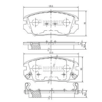 Гальмівні колодки NIPPARTS N3600543
