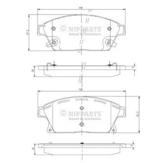 Гальмівні колодки NIPPARTS N3600915