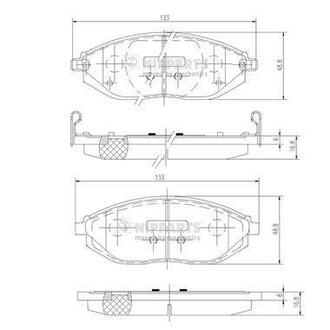 Гальмiвнi колодки дисковi NIPPARTS N3600916