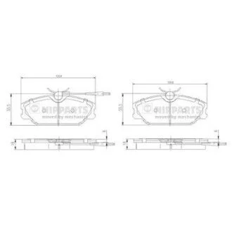 Гальмiвнi колодки дисковi NIPPARTS N3600917