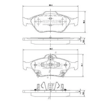 Гальмiвнi колодки дисковi NIPPARTS N3602130