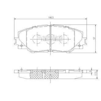 Гальмівні колодки NIPPARTS N3602138