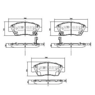 Тормозные колодки дисковые NIPPARTS N3604071