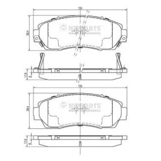 Гальмівні колодки NIPPARTS N3604073