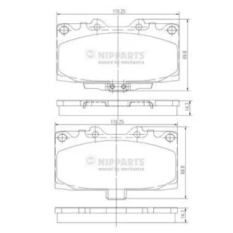 Гальмiвнi колодки дисковi NIPPARTS N3607022