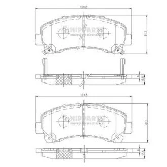 Гальмiвнi колодки дисковi NIPPARTS N3609011