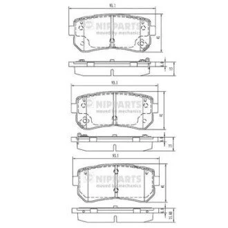 Гальмiвнi колодки дискові NIPPARTS N3610313