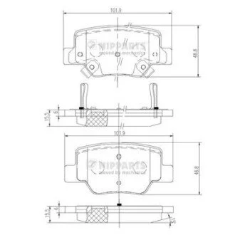 Гальмiвнi колодки дисковi NIPPARTS N3612040