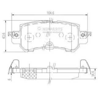 Гальмiвнi колодки дисковi NIPPARTS N3613026