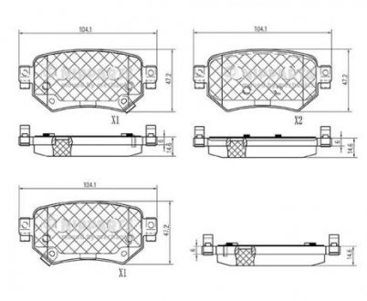 КОЛОДКИ ТОРМ ЗАДН ДИСК NIPPARTS N3613028