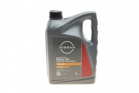 Масло моторное synt technology 0w-20 sn/gf-5, 5л NISSAN KE90090143
