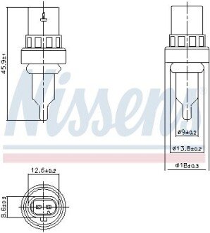 CZUJNIK TEMP.WODY HYUNDAI I30 1.4D 16- NISSENS 207011