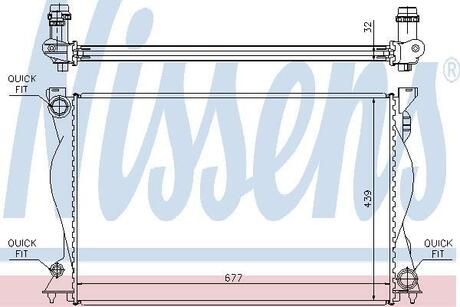 Радіатор охолоджування NISSENS 60234A