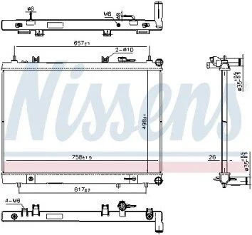 Радіатор охолодження NISSENS 606308