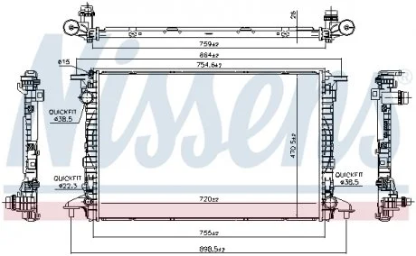 Радиатор NISSENS 606462