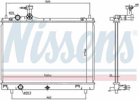 Радиатор NISSENS 606700 (фото 1)