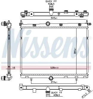 Радіатор двигуна OPEL CORSA F, CORSA F/HATCHBACK, MOKKA, PEUGEOT 2008 II, 208 II 1.2-Electric 06.19- NISSENS 606859 (фото 1)