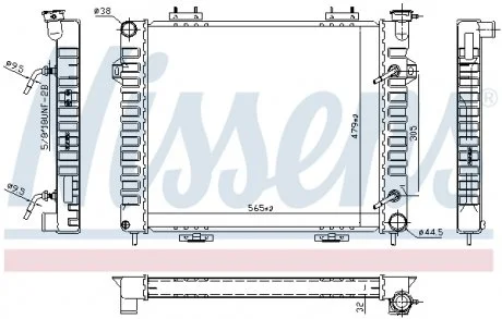 Радіатор охолоджування NISSENS 609901