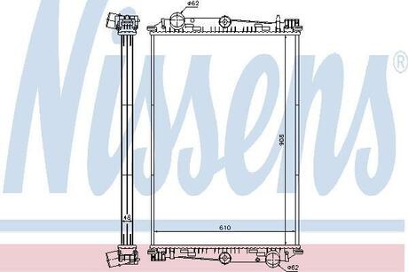 Радиатор системы охлаждения, DAF F 85 NISSENS 614270